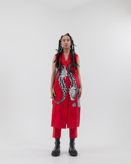 Scarlet Mermaid trenchcoat