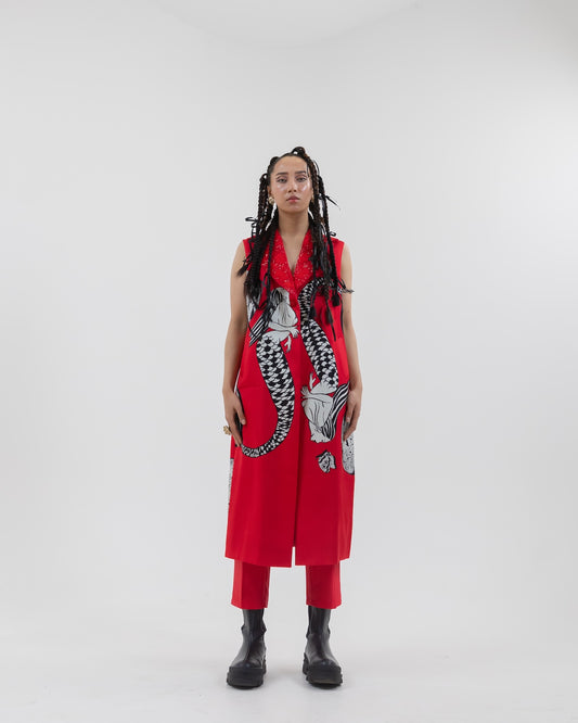 Scarlet Mermaid trenchcoat