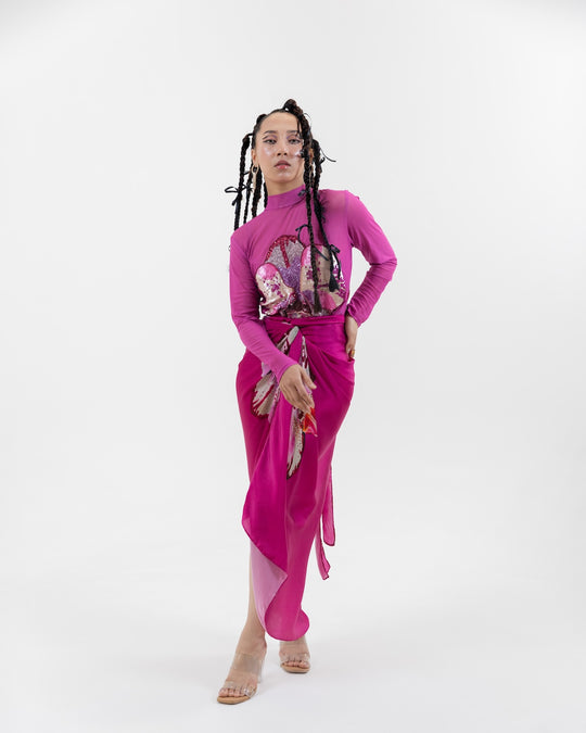 Blush Bloom Wrap Dress