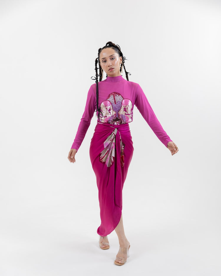 Blush Bloom Wrap Dress