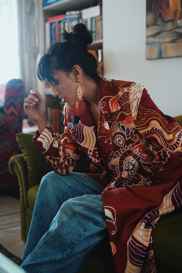 Brown Wonderland Trench Coat