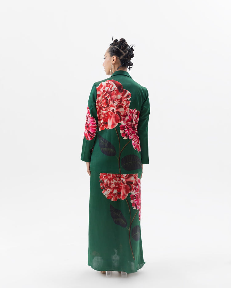 Green phuljhadi skirt