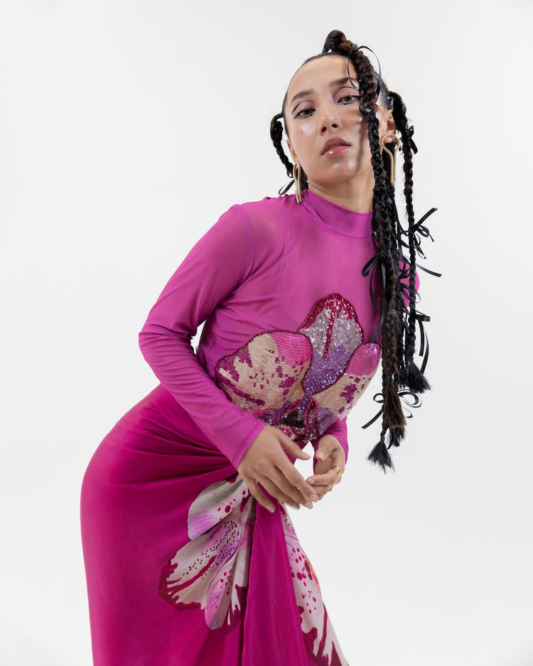 Blush Bloom Wrap Dress