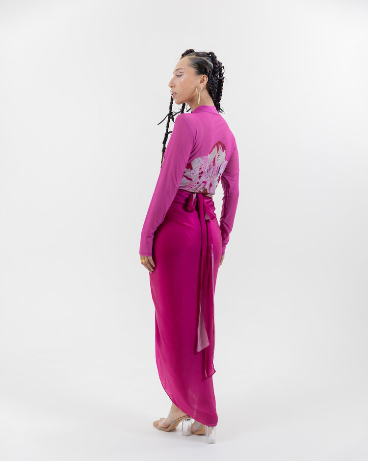 Blush Bloom Wrap Dress