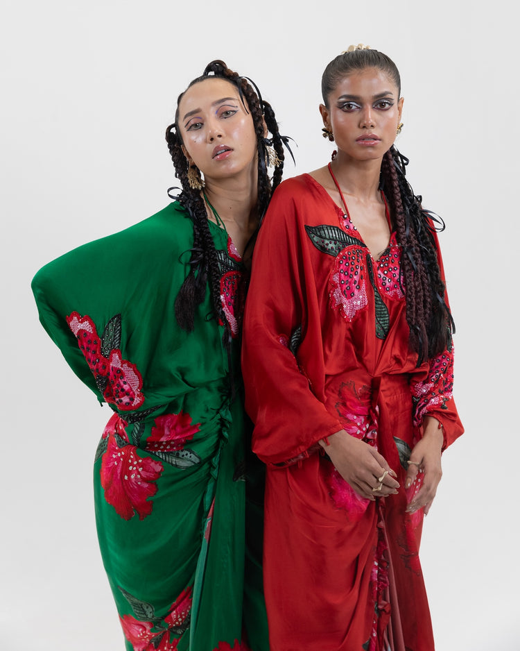 Ruby Orchid Drape Dress