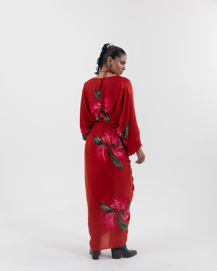 Ruby Orchid Drape Dress