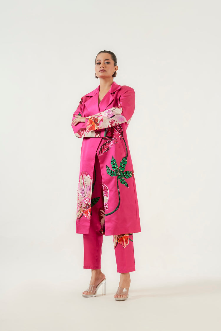 Blush Stem Trenchcoat Set