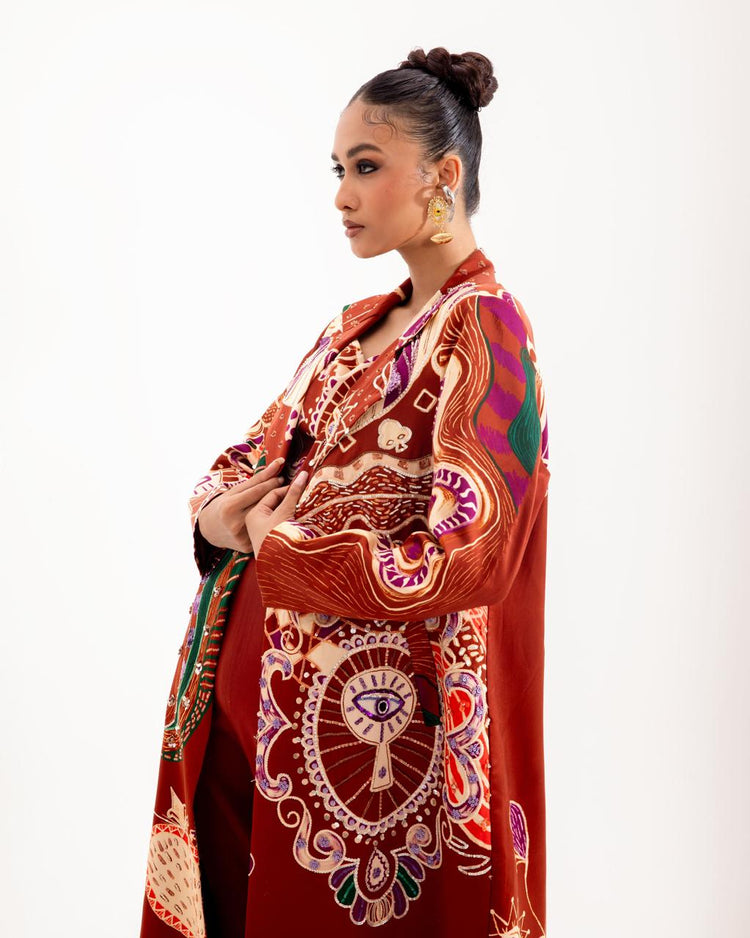 Brown Wonderland Trench Coat