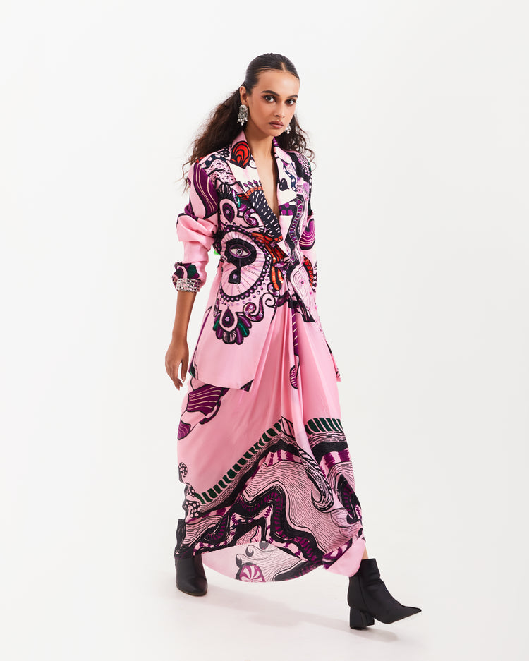 Pink wonderland blazer skirt