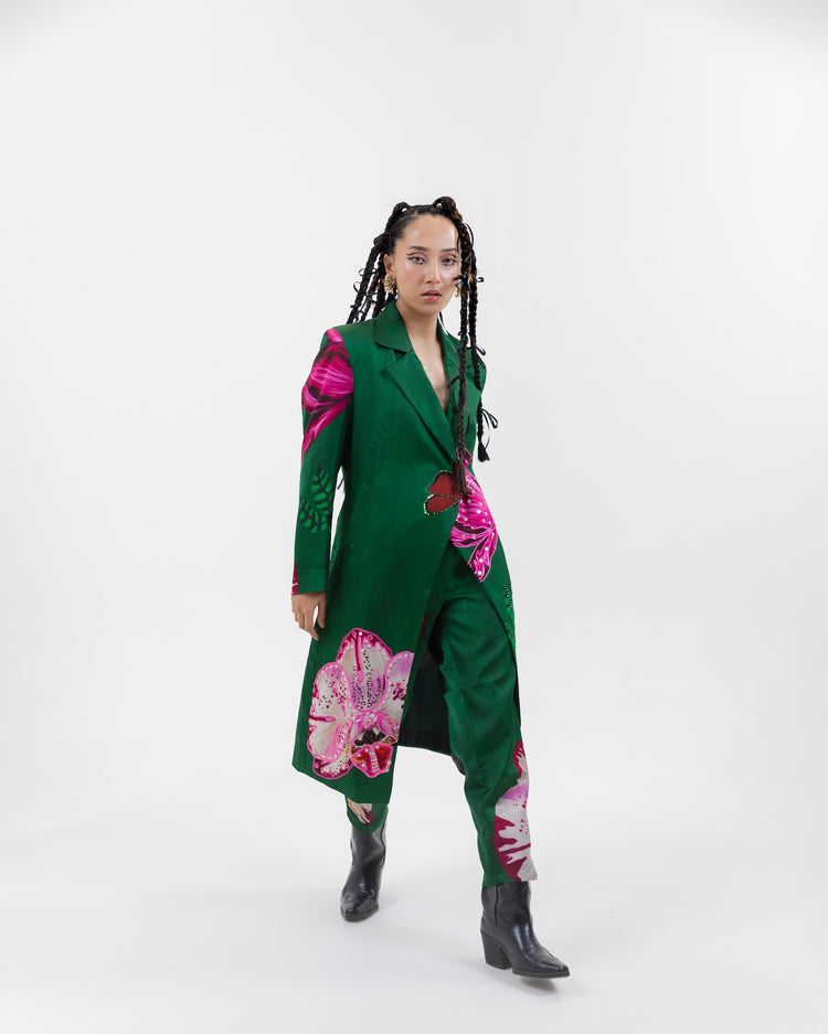 Olive Stem trenchcoat Set