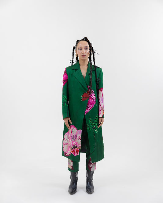 Olive Stem trenchcoat Set