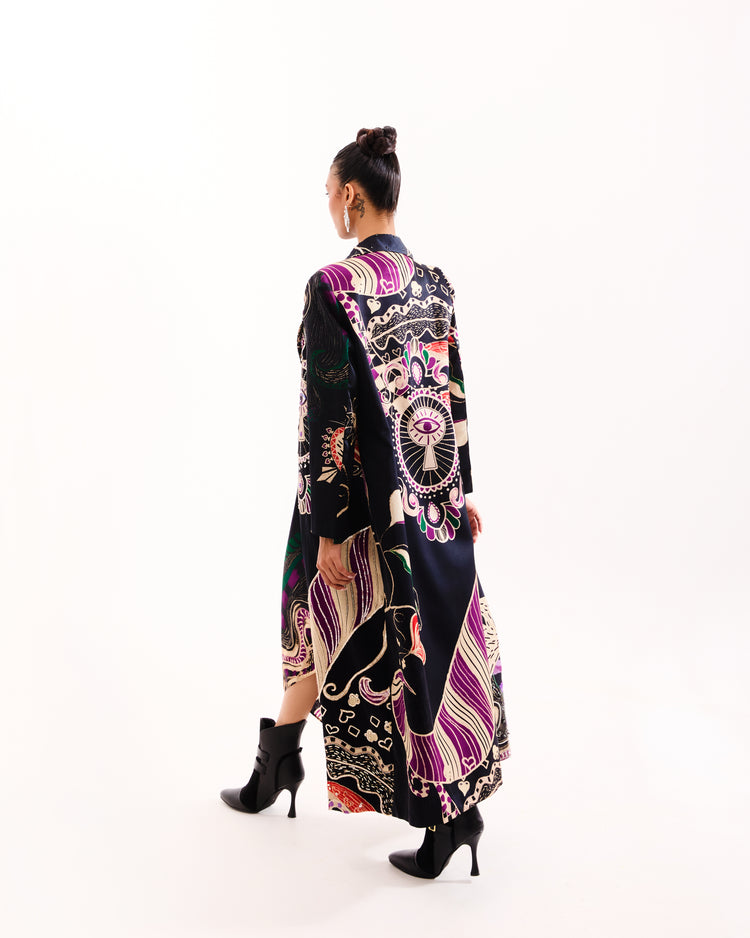 Black Wonderland Trenchcoat Set