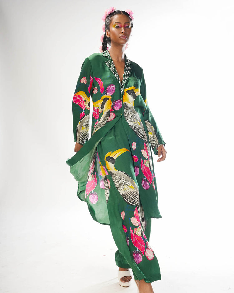 Olive hornbill coord set