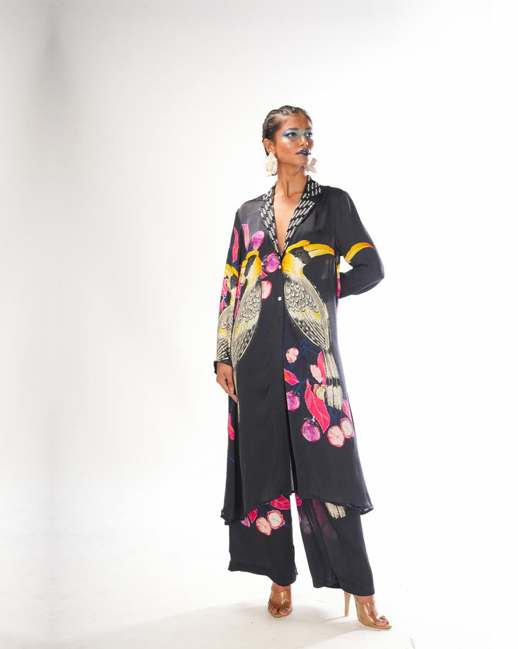 Plum hornbill coord set