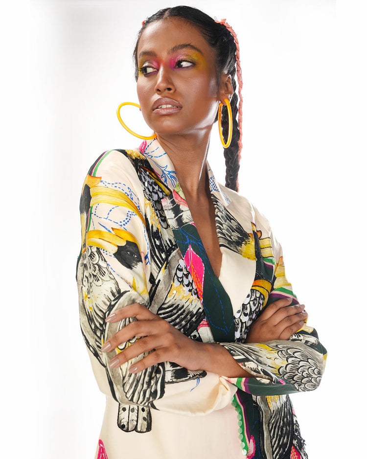 Green abstract jacket