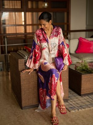 BRAHMACHARINI SHIRT DRESS PURPLE