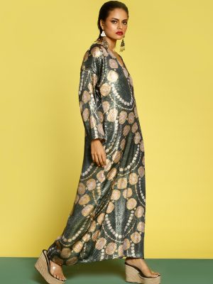 Black Katyani Full Sequin Dress