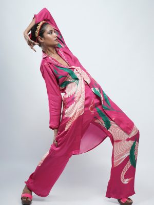 Brahmacharini Tulip Pink shacket coord