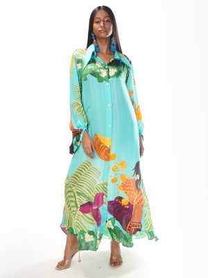 Blue Goa Lady Shirt Dress