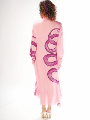 Pink Snake Shirt Dress